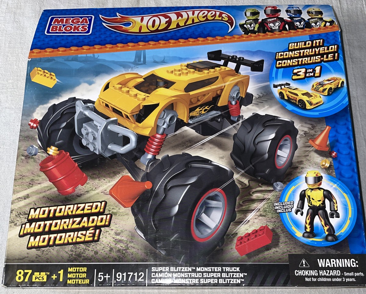 Hot Wheels Mega Bloks Set 91712 Motorized Monster Truck Super