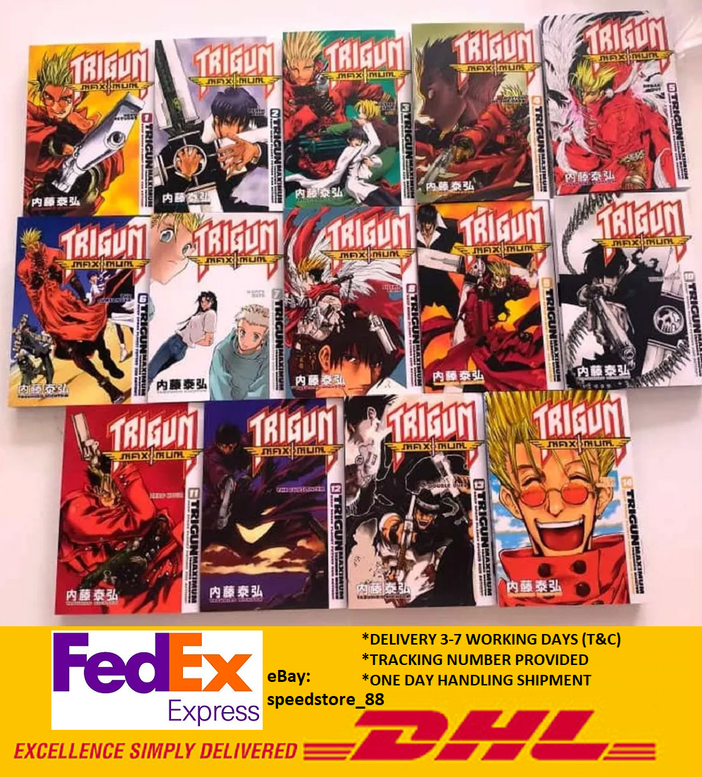 トライガン トライガンマキシマム　全巻　英語版 TRIGUN MAXIMUM Manga Vol. 1-14 END English Complete Set by Ysuhiro