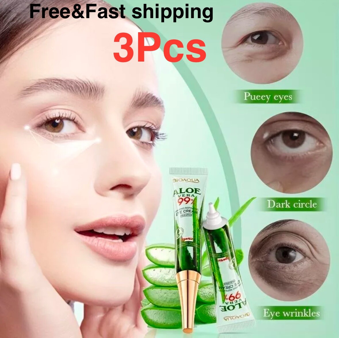 gesichtsgel aloe vera Pure Aloe Vera Gel + Tea Tree Oil, 3 main image 0