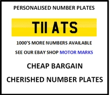 T11 ATS CHERISHED NUMBER PLATE THA THATS T HATS ON DVLA RETENTION T11 ATS T HATS