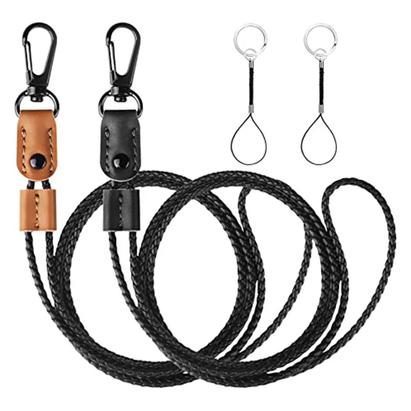 Leather id deals holder keychain