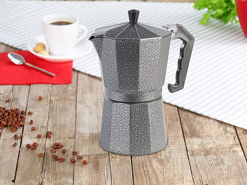 Cafetière italienne 0,4 L compacte induction gaz aspect martelé - 3