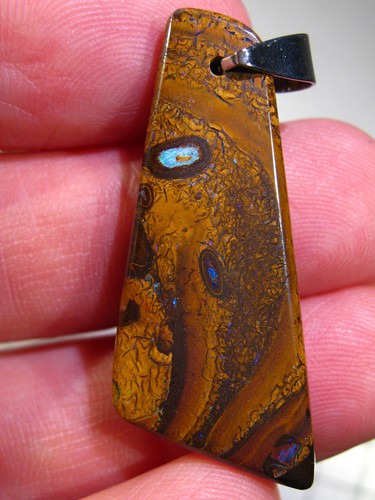 29 cts Yowah Nuss Nut Opal Anhänger Boulder Matrix mit Schöner Zeichnug - Imagen 3 de 3