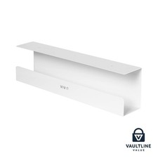 Under Desk Cable Management Tray 16.5 Inch White Metal Supports 11 lbs