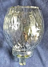 Vintage HOMCO Clear Glass Diamond Optic Peg Votive Candle Holder Cup
