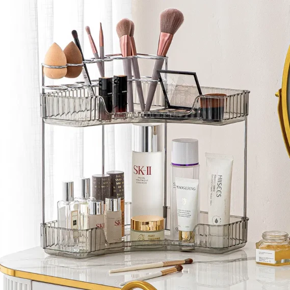 Organizador de baño con encimera de esquina de 2 niveles Foto 2 de 4