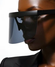 Protective Eye Face Cover Fit Over Lens Glasses Visor Shield Futuristic Shades