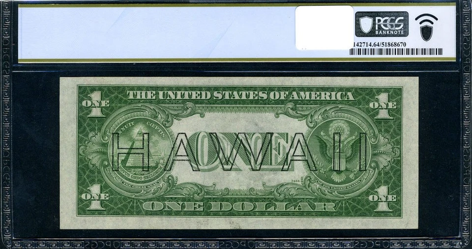 FR. 2300 $1 1935-A Hawaii Note S-C Block PCGS Choice CU64 - Image 3 of 3
