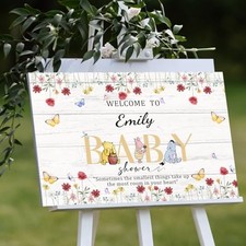 Winnie Baby Shower Decorations, Winnie Welcome Sign for Boy Winnie Sign 001