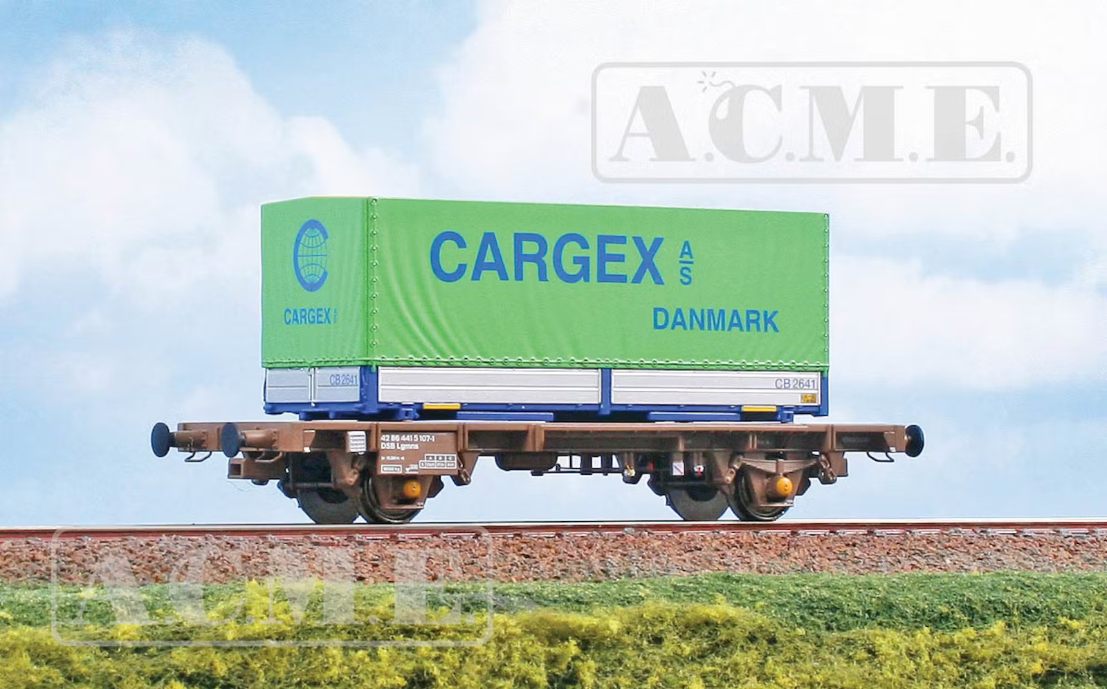 Acme 40514 HO 1:87 Analog DC Brown DSB Goods Wagon Mobile Frame