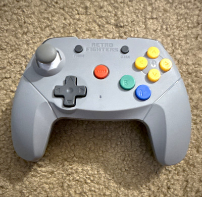 Retro Fighters Brawler64 Wireless Controller Gray w/ Receiver N64