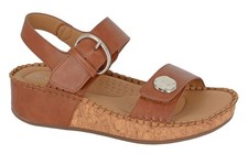 'MIRIAN' Women's Ladies Twin Touch Fastening Wedge Sandal size 3 to 8 POST FREE