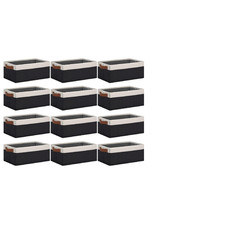 Ghvyennttes Storage Baskets For Shelves 12 Pack Fabric Storage Bins Leather