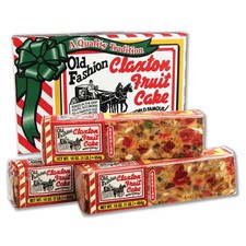 Old Fashion Claxton Fruit Cake 3-1 Lb. Regular Recipe Loaves 3-pack