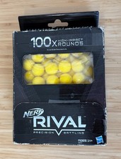 Nerf Rival OEM High Impact Ball Rounds 100ct  NEW w/ Reusable Box  gun guns