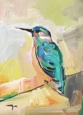 Jose Trujillo Art PRINT 16x20 Collectible Artist Painting Hummingbird Abstract