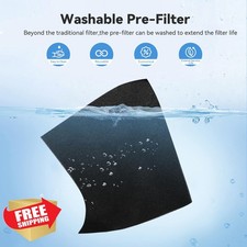 YARIKI Air Purifier, 1500 Sq Ft, H13 HEPA, Pet Dander, Smoke, 22dB Quiet, Black