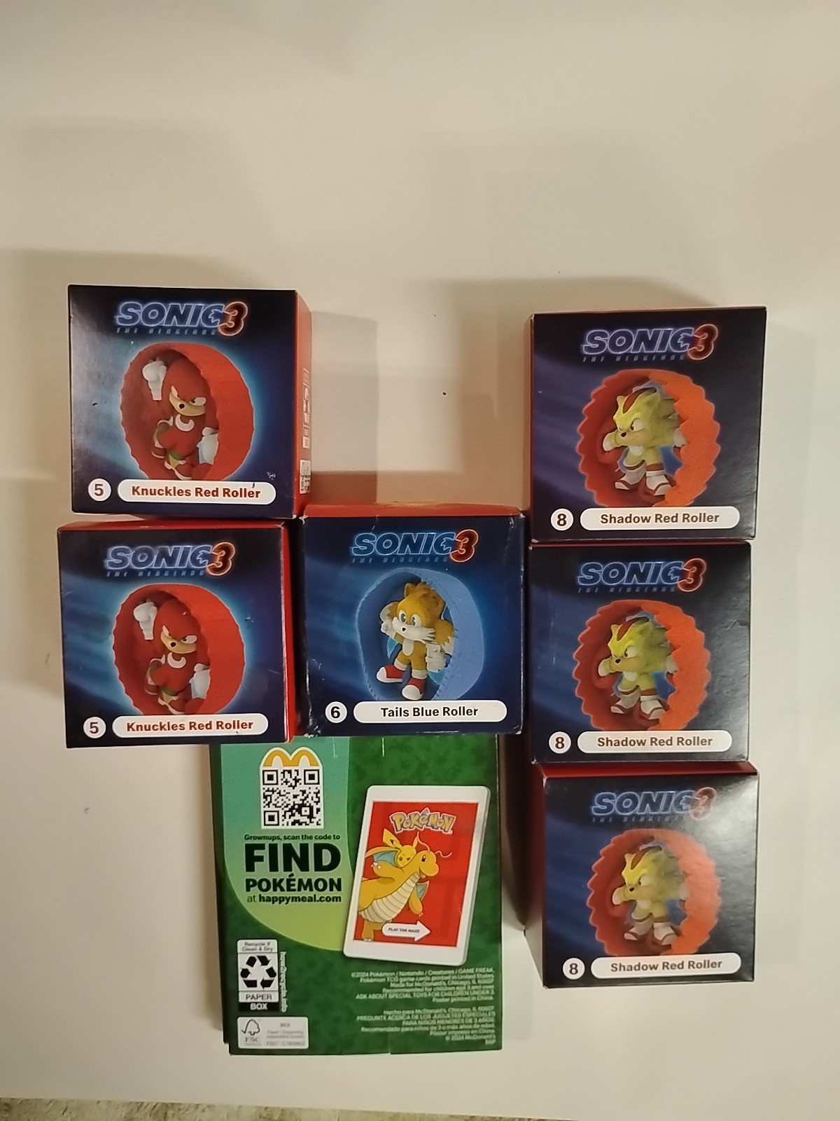SONIC 3 & POKEMON MCDONALD'S HAPPY MEAL TOYS