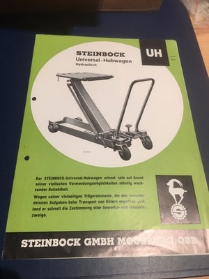 Steinbock Universal-Hubwagen Hydraulisch, orig. Prospekt von 1962