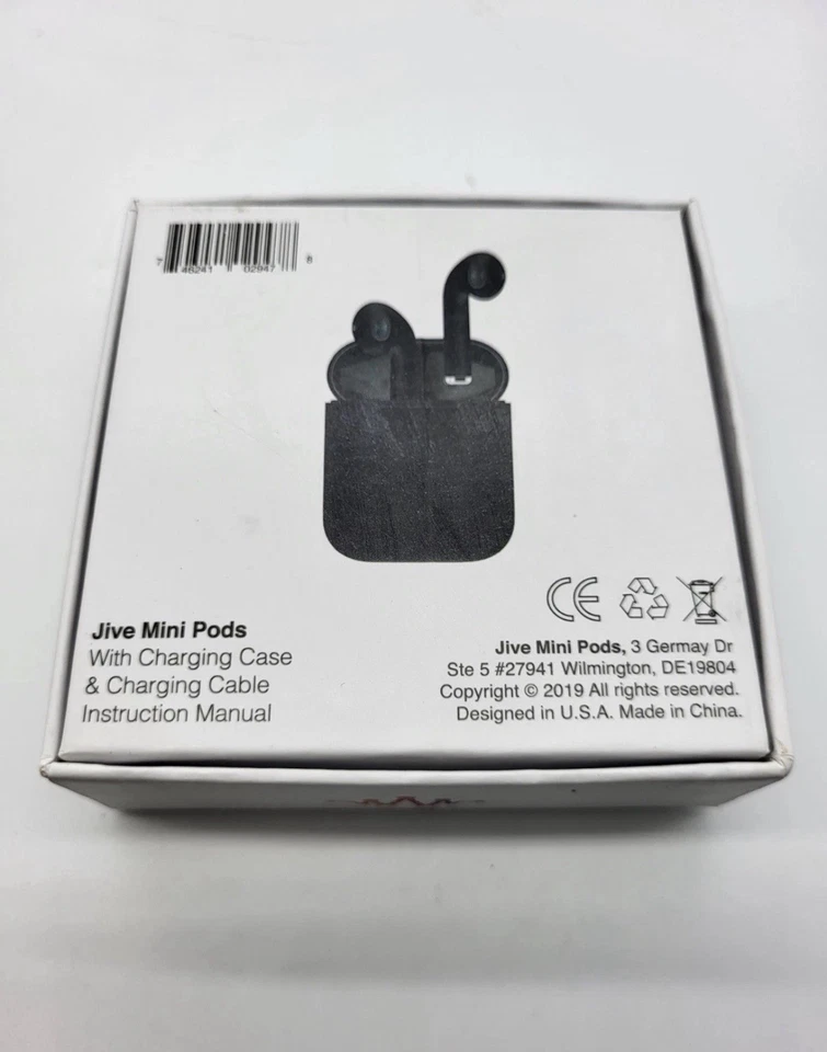 Jive Mini Pods Black Wireless New Ear Buds Earphones With Case & No Charger - Image 2 of 3