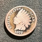 1877 Indian Head Small Cent Copper Coin Philadelphia Business Strike