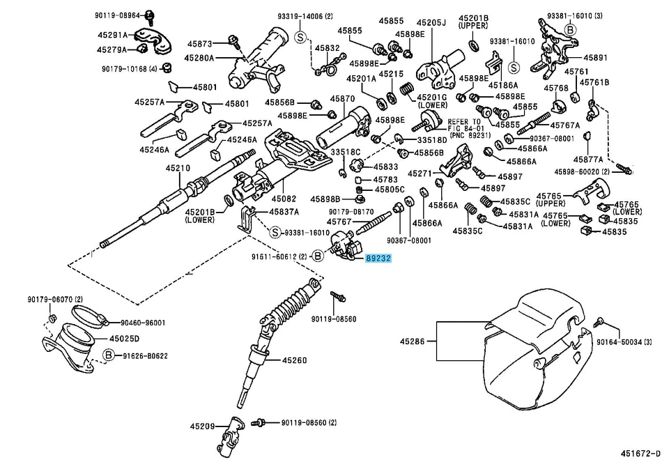 TOYOTA LEXUS LS400 UCF20 1999/07-2000/08 Genuine Steering Power Telescopic Motor - Imagem 4 de 4