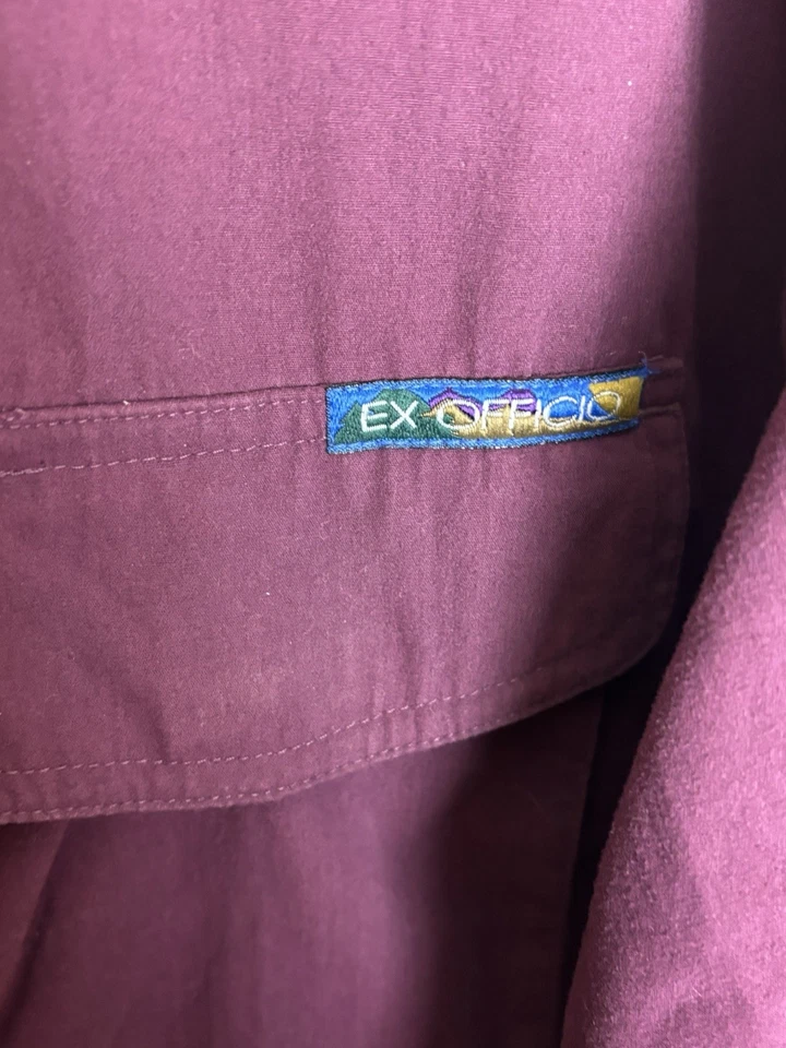 Exofficio Rojo Utilitario Mulit Bolsillo Manga Larga Aire Libre Senderismo Mujer’s Talla XL Foto 3 de 4