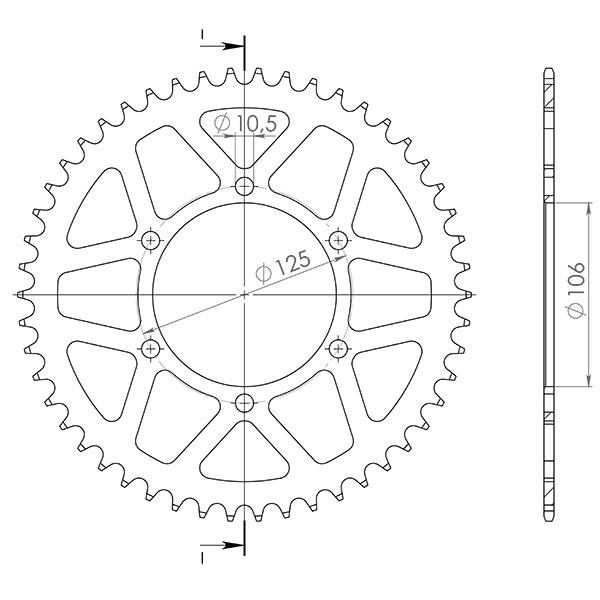 Zahnrad Aluminium P520 - Z48 (DIS.87502)-image