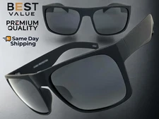 Classic Hardcore Biker Gangster Rapper SUNGLASSES Black Frame Super Dark Lens