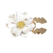Alloy Floral Cufflinks Cover Pearlized Flower Button Clip Clothing Accessories
