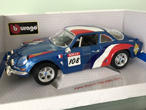 Bburago 1/18 A110 RENAULT ALPINE 1600S Tour de Corse Classic Race Rally Car 1/16