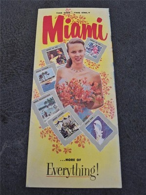 VTG 1950S MIAMI FLORIDA  TRAVEL BROCHURE BOOKLET 13 PAGES NICE SHAPE