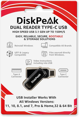 64GB Bootable USB Drive for Windows 11 & 10 - Clean Install, Upgrade, Reinstall