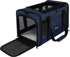 Cat Carrier 18x11x11 Uedium Navy Airline Approved Top Loader Gapzer Heavy Duty Cat Carrier 18x11x11 Uedium Navy Airline Approved Top Loader Gapzer Heavy Duty