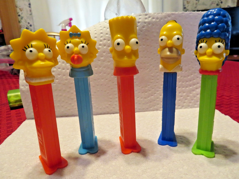 The Simpsons PEZ Dispenser SET 5  Vintage Collectible