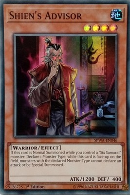 SPWA-DE046 SHIENS BERATER SUPER RARE 1.AUFLAGE YuGiOh KARTE