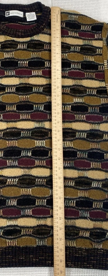 Suéter Bachrach Para Hombre XL Delgado Tejido 3D Colores Neutros De Colección EE. UU. Foto 4 de 4