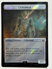 Fish // Cyberman Double-Sided Token (Surge Foil) Universes Beyond: Doctor Who NM