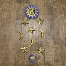 Vintage 90s Celestial Sun Moon Hanging Mobile...