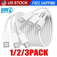 For iPhone 17 Pro Max USB-C to USB-C Cable Fast Charger lot Type C Charging Cord