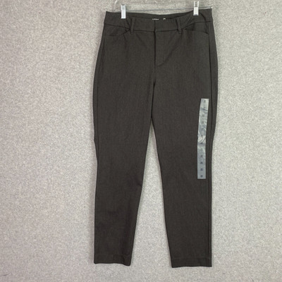 Old Navy Pants Womens 10 Gray Pixie High Rise Stretch Ankle Career Casual