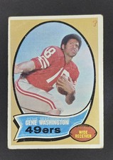 GENE WASHINGTON 1970 VINTAGE TOPPS CARD #81 Rookie Rc SAN FRANCISCO 49ERS WR. rookie card picture