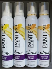 Pack of 4 Pantene Pro-V Volume Body Boosting Hair Mousse Maximum Hold 6.6 oz