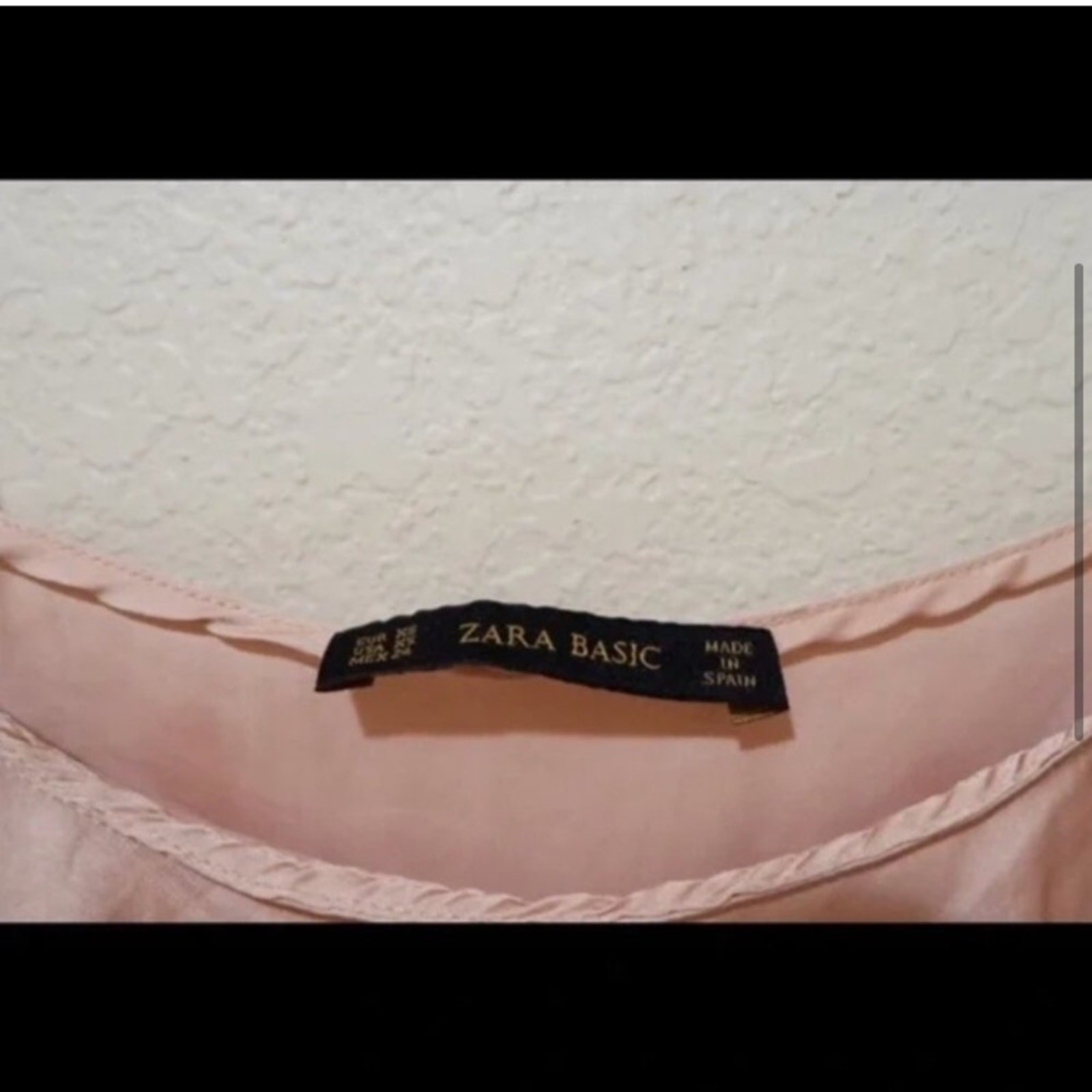 Zara basic blush colored cami with ruffle - image 4