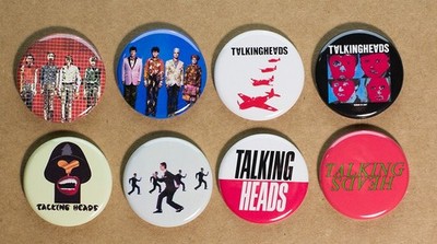 Talking Heads Buttons Set of 8 Pins Badges Free Returns
