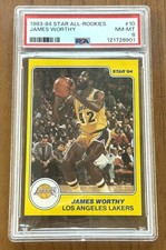 1983-84 Star James Worthy #10 Lakers RC Rookie Card Lakers Rare Just Graded. rookie card picture