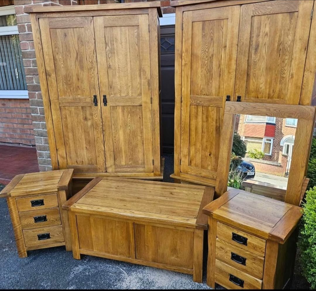  Oak Land  Furniture Set Read The Description DELIVERY TAKES UPTO 7 To 10 DAYS 