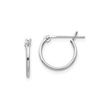 14k White Gold Madi K Childrens 1mm Hoop Earrings