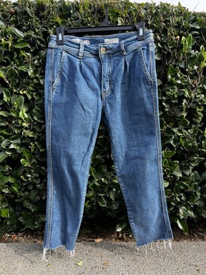 Anthropologie Pilcro & the Letterpress Straight Legged Crop Blue Jeans Size 24p
