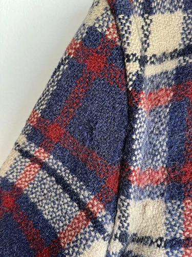 1940s Vintage WW2 Sportclad Plaid Cinch-Back Short Wool Jacket Antique Workwear - Picture 8 of 24